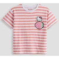 The Very Collection Hello Kitty Stripe Strawberry T-Shirt - Pink