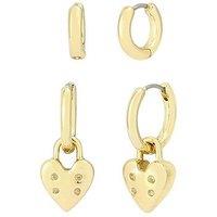 Allsaints Heart Huggie Earring Set
