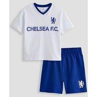The Very Collection Chelsea Fc Football V Neck Shortie Pyjama - Blue