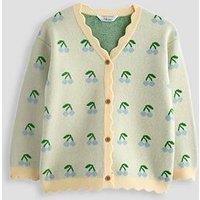 The Very Collection Girls Cherry Cardigan - Print