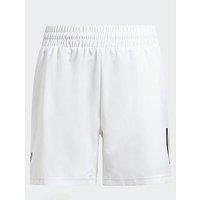 Adidas Boys Tennis Club 3 Stripe Short - White