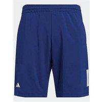 Adidas Boys Tennis Club 3 Stripe Short - Blue