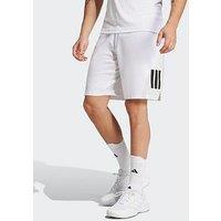 Adidas Mens Tennis Club 3 Stripe Short - White