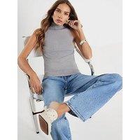 River Island Two In One Shrug Top - Grey
