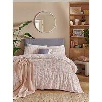 Copenhagen Home Wavy Stripe Duvet Cover Set - Pink - Single