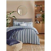 Copenhagen Home Wavy Stripe Duvet Cover Set - Blue - Super King