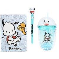 Hello Kitty Pochacco Notebook, Fidget Pen And Boba Cup