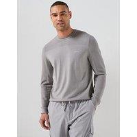 Boss Momentum-X Merino Crew Knitted Jumper - Grey