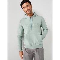 Boss Soody Tonal Logo Regular Fit Hoodie - Green