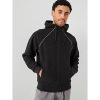 Boss Join Saggy Piped Zip Through Hoodie - Black