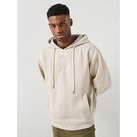 Boss Blokecore Lux Central Logo Overhead Hoodie - Beige