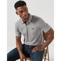 Boss Paul Slim Fit Tipped Polo Shirt - Grey
