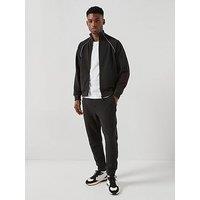 Boss Tracksuit Full Zip Sweat Set - Black