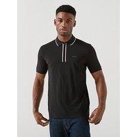 Boss Philix 1/4 Zip Polo Shirt - Black