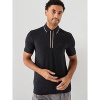 Boss Philix 1/4 Zip Polo Shirt - Navy