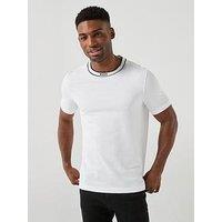Boss Tipped Collar T-Shirt - White