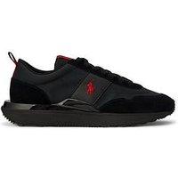 Polo Ralph Lauren Train 89 Suede/Nubuck/Nylon Trainers - Black