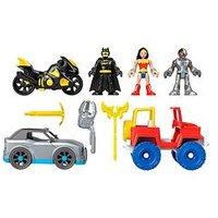 Imaginext Dc Super Friends Batman Gift Set With Wonder Woman And Cyborg, 9 Piece Preschool Toy