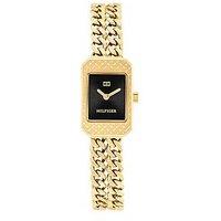 Tommy Hilfiger Women'S Gold- Plated Chain Bracelet Watch