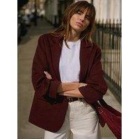Mint Velvet Burgundy Hand Finished Blazer - Red