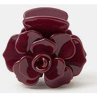 Accessorize Rose Claw Clip - Red