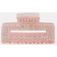 Accessorize Rhinestone Claw Clip - Pink