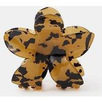 Accessorize Tort Flower Claw Clip - Brown