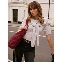 Mint Velvet Scarf Knit Top - Grey