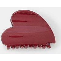 Accessorize Heart Claw Clip - Red