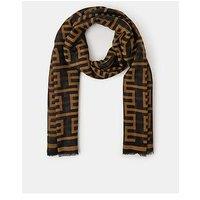 Accessorize Geometric Print Lightweight Scarf - Black