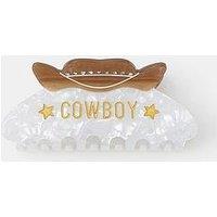Accessorize Cowboy Hat Claw Clip - White