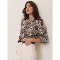Mint Velvet Leopard Print Cardigan - Brown