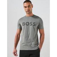 Boss Thinking 1 Regular Fit Large Logo T-Shirt - Grey