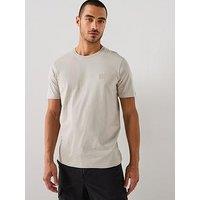 Boss Tales Tonal Logo Relaxed Fit T-Shirt - Grey