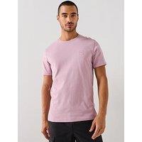 Boss Tales Tonal Logo Relaxed Fit T-Shirt - Pink
