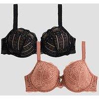Dorina Celine-2Pplight Padded Demi - Pink / Black