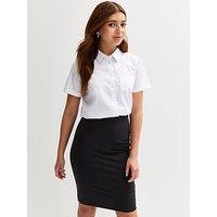 New Look 915 Girls Jersey Pencil School Skirt - Black