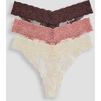 Dorina Lana 3Ppthong - Ivory / Brown/ Pink