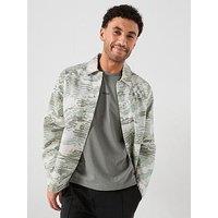 Boss Leldon Camo Long Sleeve Overshirt - Light Green