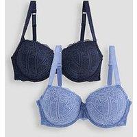 Dorina Celine-2Pplight Padded Demi - Lilac/Ink