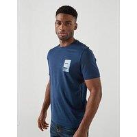 Boss Plain Small Chest Graphic T-Shirt - Blue