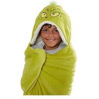 The Grinch Dress Up Coral Hooded Christmas Blanket 100X150Cm