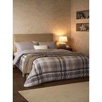 Night Lark Natural Check 10.5 Tog Coverless Duvet Set Inlcudes Pillowcases - Natural