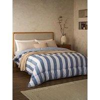 Night Lark Reversible Herringbone Stripe 10.5 Tog Coverless Duvet Set