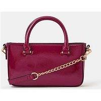 Accessorize Patent Crossbody Handbag - Red