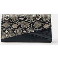 Accessorize Faux Snakeskin Wristlet Clutch Bag - Multi