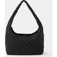 Accessorize Large Woven Shoulder Bag - Black