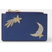 Accessorize Celestial Embroidered Card Holder - Navy