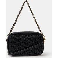 Accessorize Small Ruched Crossbody Bag - Black