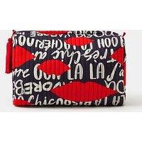 Accessorize Large Paris Print Make Up Bag - Navy
